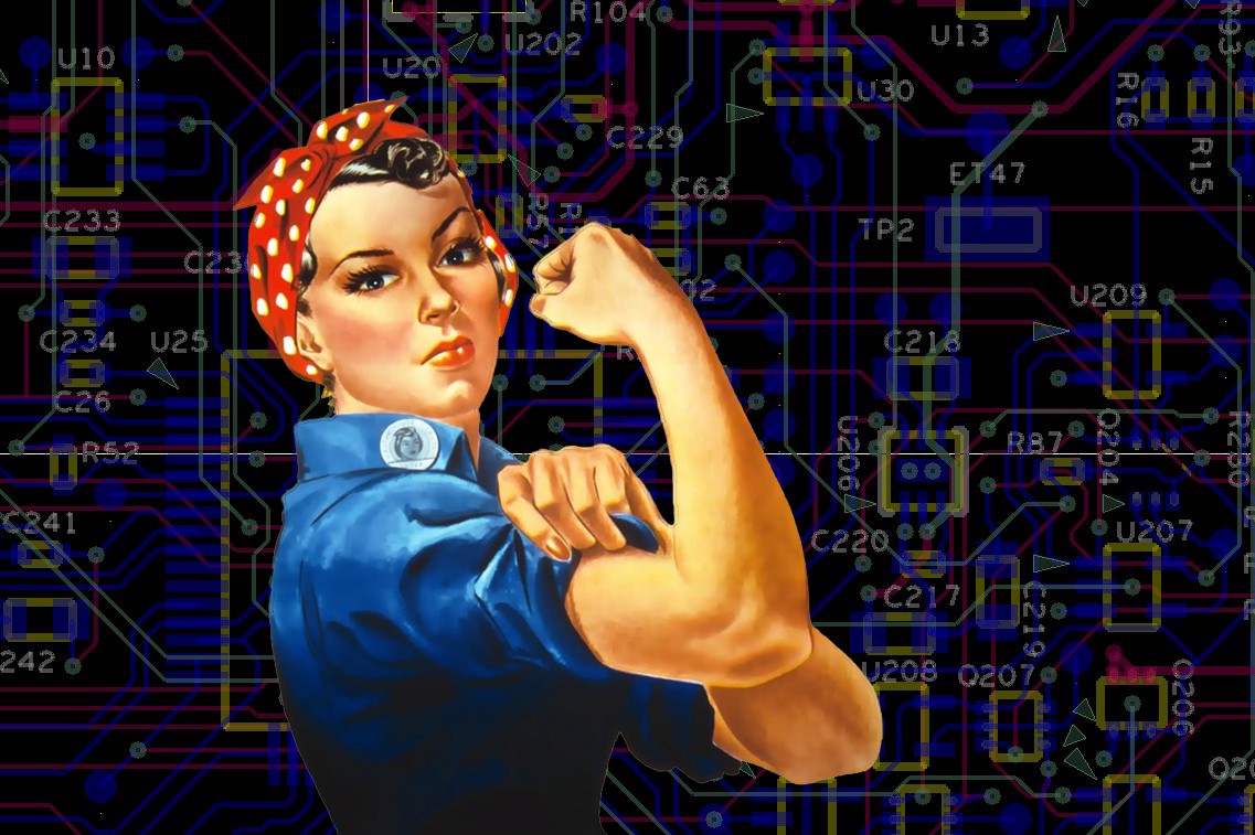 The women have few opportunities to arise in the technological world