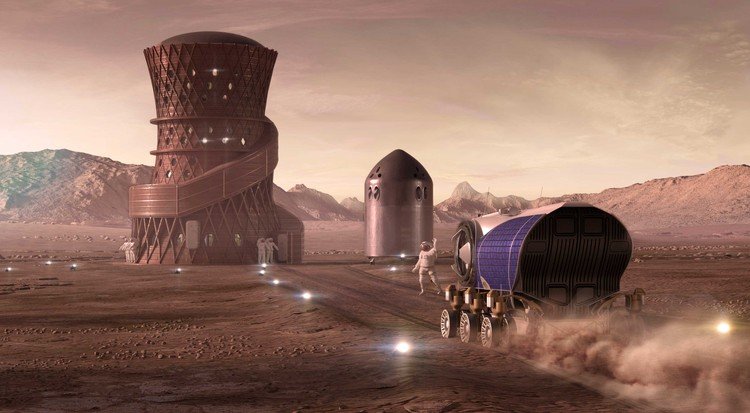 first houses on Mars