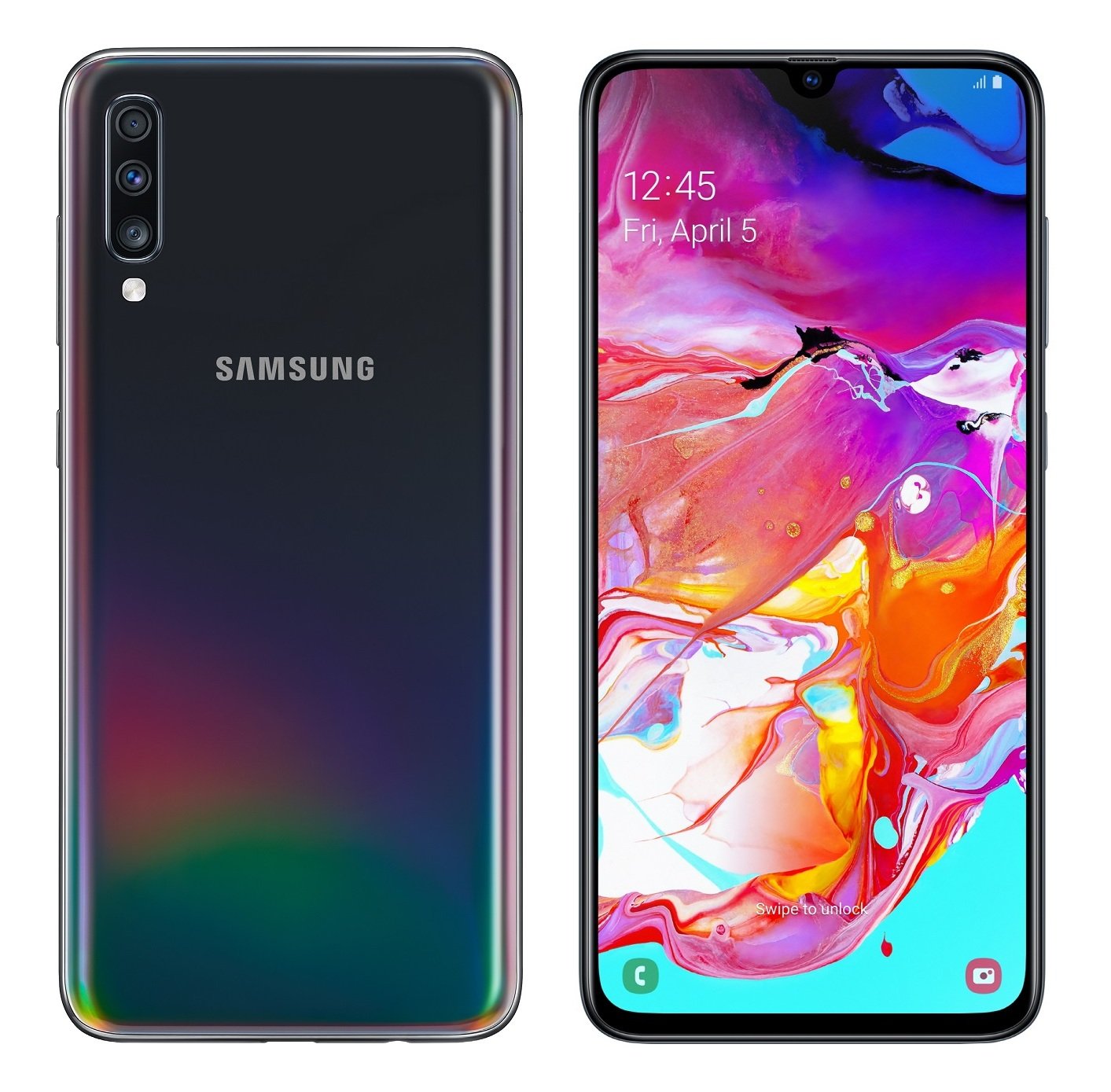 Il display Super AMOLED del Samsung Galaxy A70