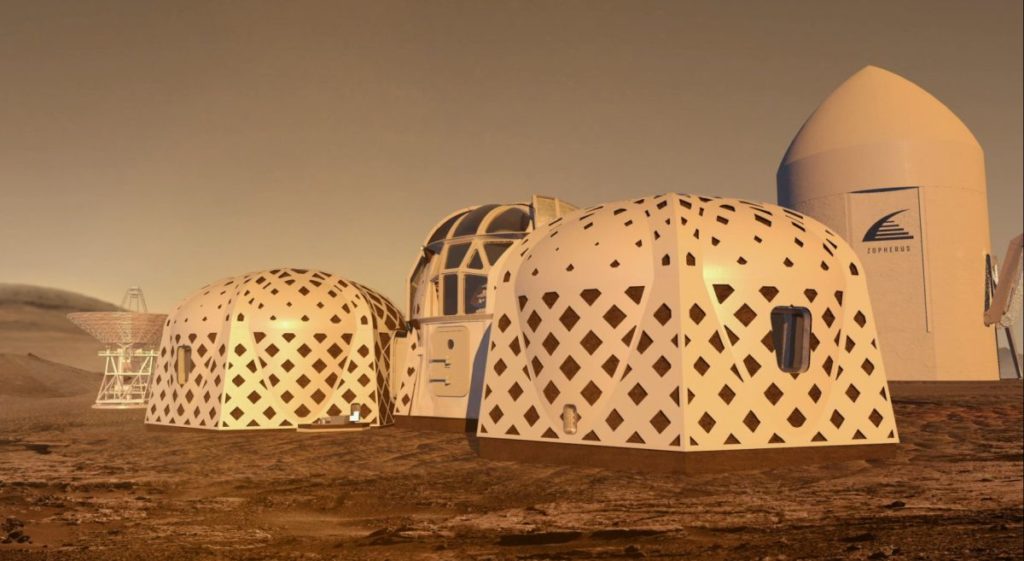 first houses on Mars