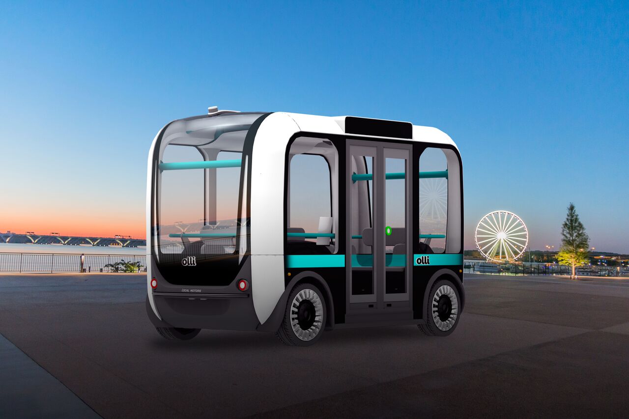 Olli, l'autobus driverless interamente stampato in 3D