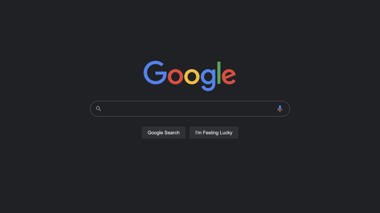 ricerca google tema scuro