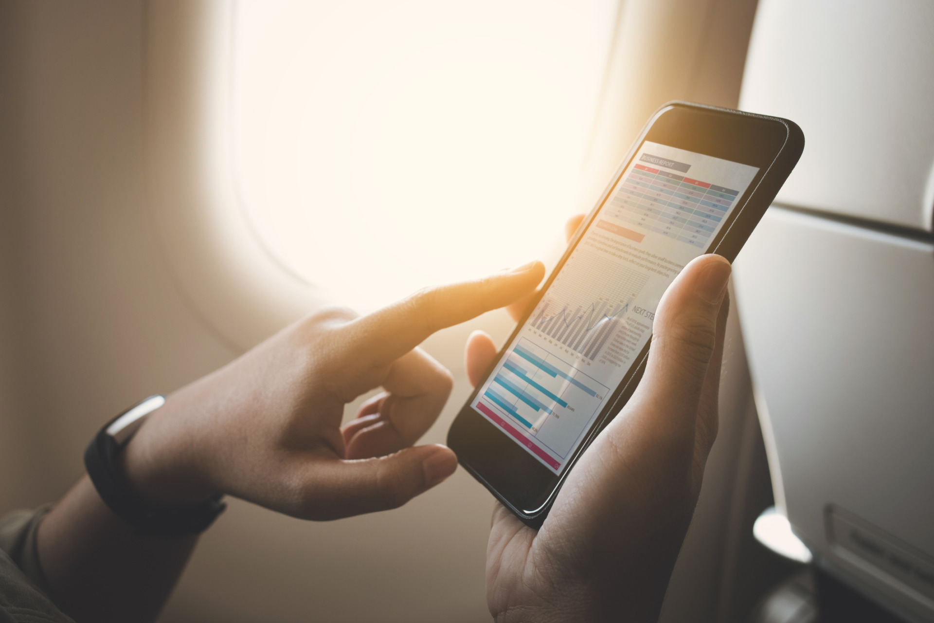 Smartphone in aereo