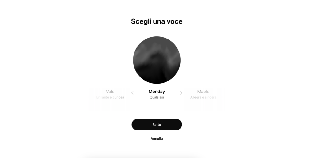nuova voce chatgpt monday