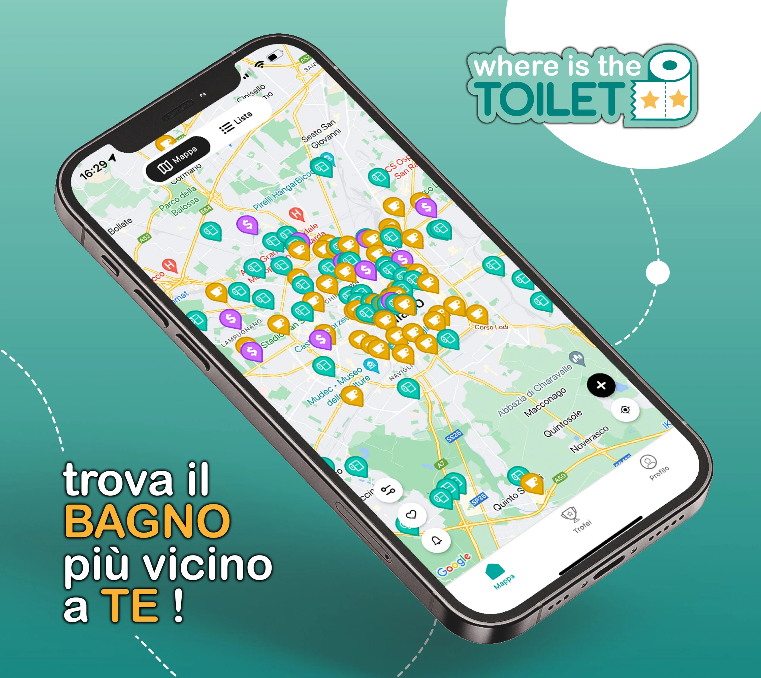 3 app aeroporto where is the toilet